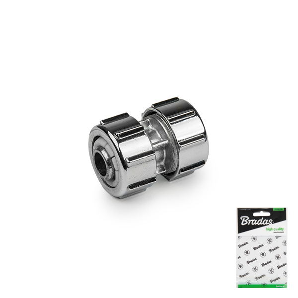 Reparator do połączenia węży CYNK CHROM / 1/2"-1/2" / woreczek ekspozycyjny