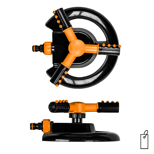 3-ramienny zraszacz obrotowy BLACK LINE etykieta