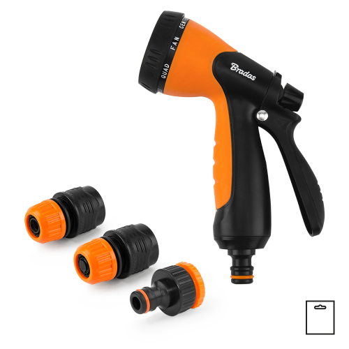 Zestaw armatury z pistoletem  8-funkcyjny m BLACK LINE / karta
