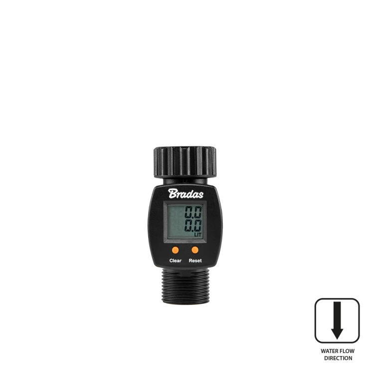 Licznik przepływu wody  - gwint wew. i zew. BLACK LINE / 3/4"-3/4" / blister