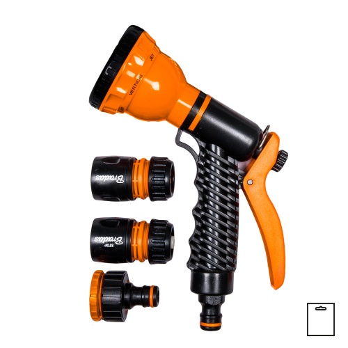 Zesta armatury z pistoletem 7-funkcyjnym BLACK LINE / karta