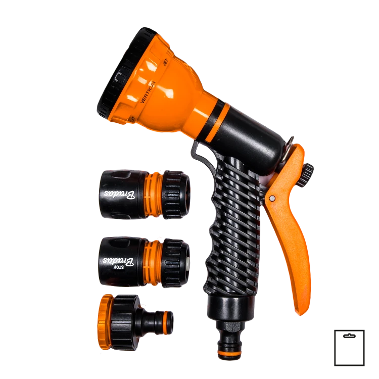 Zesta armatury z pistoletem 7-funkcyjnym BLACK LINE / karta