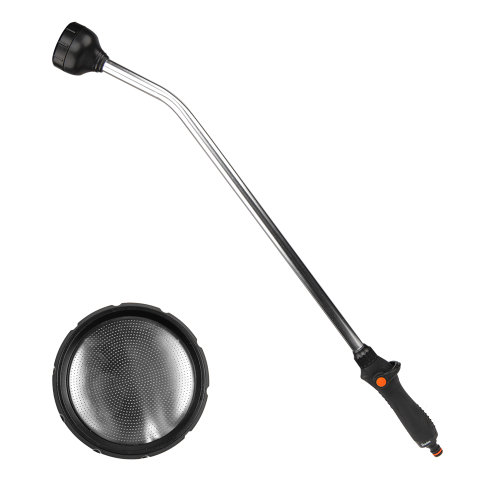 Lanca z sitkiem metalowym i zaworem BLACK LINE / 76cm / karta