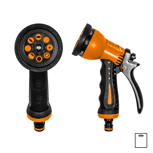 Metalowy pistolet 7-funkcyjny ZEBRA BLACK LINE / brass-zinckarta karta