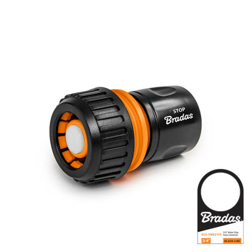 Szybkozłącze na wąż ze stopem BLACK LINE 3/4" / etykieta