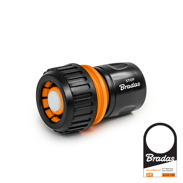 Szybkozłącze na wąż ze stopem BLACK LINE 3/4" / etykieta