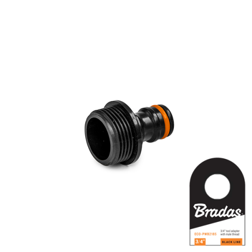 Przyłącze - gwint zewnętrzny BLACK LINE 3/4" / etykieta