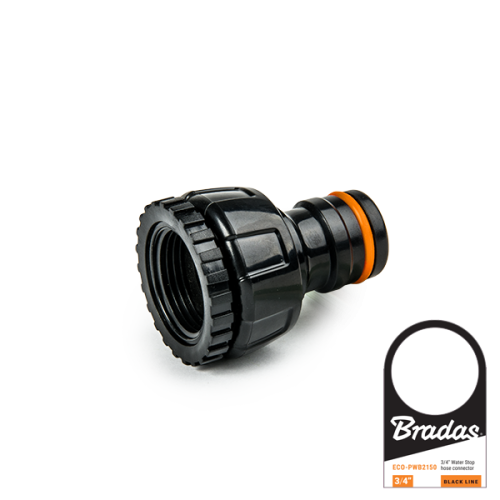 Przyłącze na kran POWER JET z redukcją - gwint wewnętrzny BLACK LINE / 1"-3/4" / etykieta