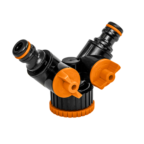 Rozdzielacz 2-drożny z zaworami BLACK LINE / GW 1"- 3/4" luz