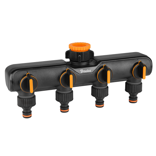 Rozdzielacz 4-drożny z zaworami BLACK LINE / GW 1"-3/4" / karta