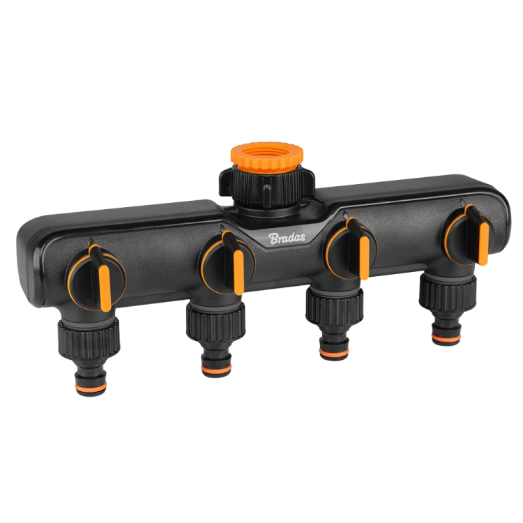 Rozdzielacz 4-drożny z zaworami BLACK LINE / GW 1"-3/4" / karta