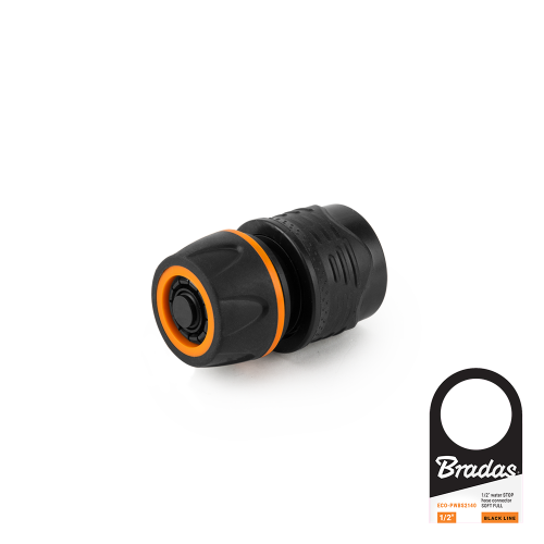 Szybkozłącze na wąż ze stopem SOFT FULL BLACK LINE / etykieta 1/2"