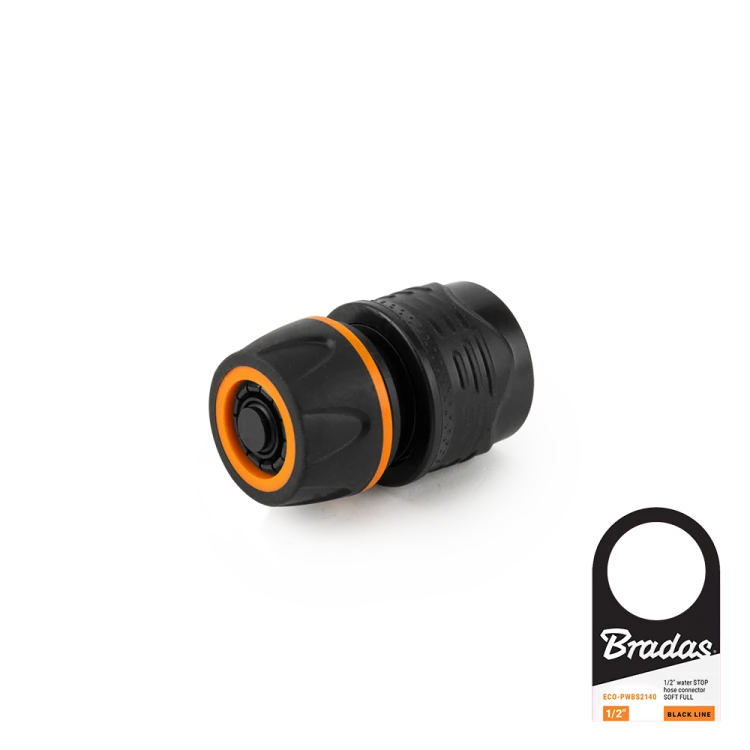 Szybkozłącze na wąż ze stopem SOFT FULL BLACK LINE / etykieta 1/2"