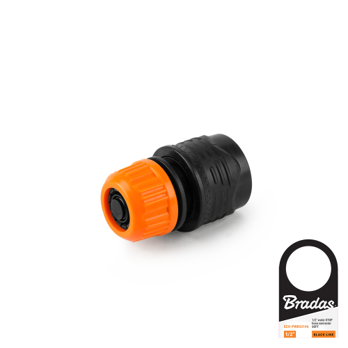 Szybkozłącze na wąż ze stopem SOFT BLACK LINE / etykieta 1/2"