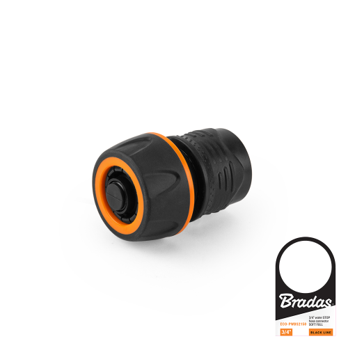 Szybkozłącze na wąż ze stopem SOFT FULL BLACK LINE / etykieta 3/4"