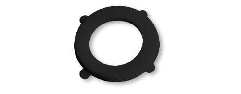 Uszczelka BLACK LINE / czarna / 50szt 1/2"