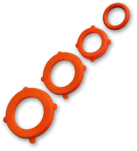 Zestaw uszczelek - ORANGE BLACK LINE / pomarańczowy / 4x6szt