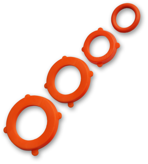 Zestaw uszczelek - ORANGE BLACK LINE / pomarańczowy / 4x6szt