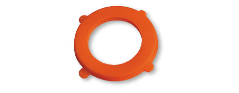 Uszczelka  - ORANGE BLACK LINE / pomarańczowy / 50szt 1/2"