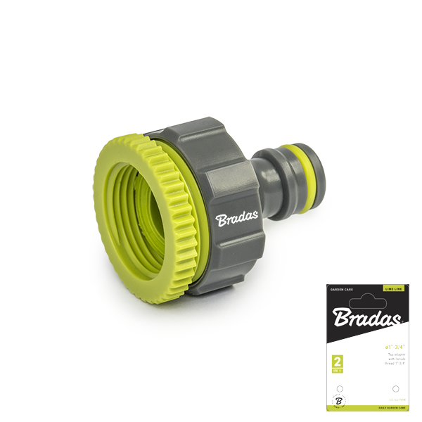 Przyłącze na kran z redukcją -  gwint wewnętrzny LIME LINE /  karta 3/4"-1/2"