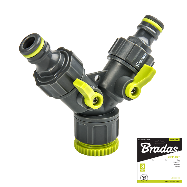 Rozdzielacz 2-drożny z zaworami LIME LINE / GW 3/4"-1/2" / karta