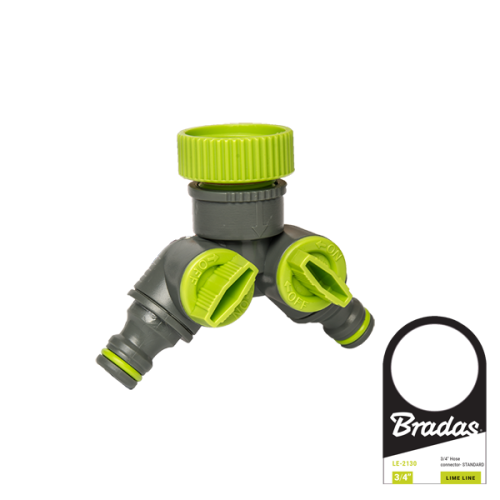 Rozdzielacz 2-drożny z zaworami LIME LINE / GW 1" / 3/4" / etykieta