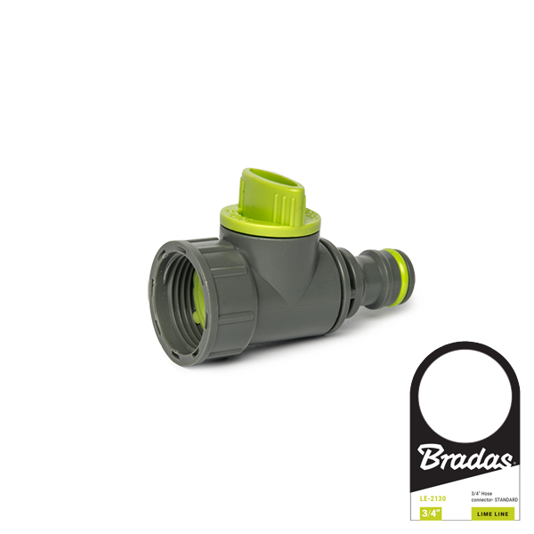 Zawór z nyplem - gwint wewnętrzny LIME LINE / 3/4" / etykieta