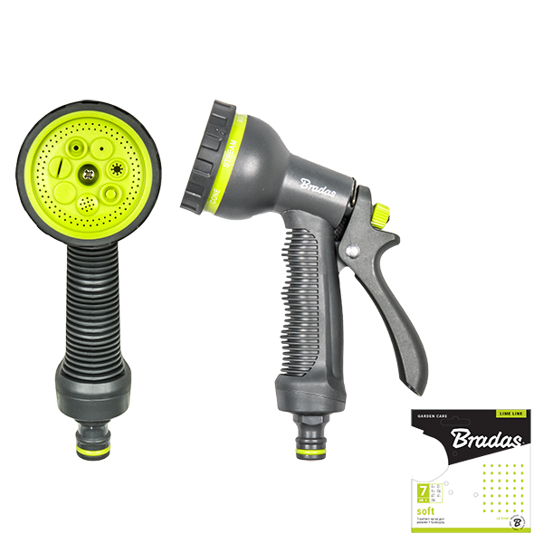 Pistolet 7-funkcyjny SOFT LIME LINE / karta