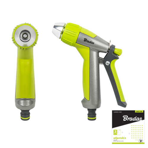Metalowy regulowany pistolet prosty LIME LINE /  karta