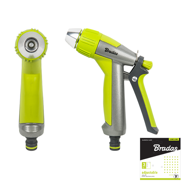 Metalowy regulowany pistolet prosty LIME LINE /  karta