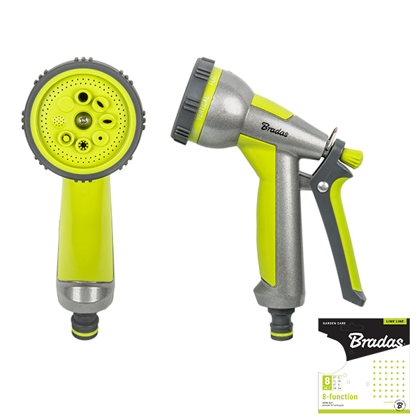 Metalowy pistolet 8-funkcyjny LIME LINE /  karta