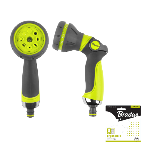 Pistolet 8-funkcyjny ERGONOMIC LIME LINE / karta