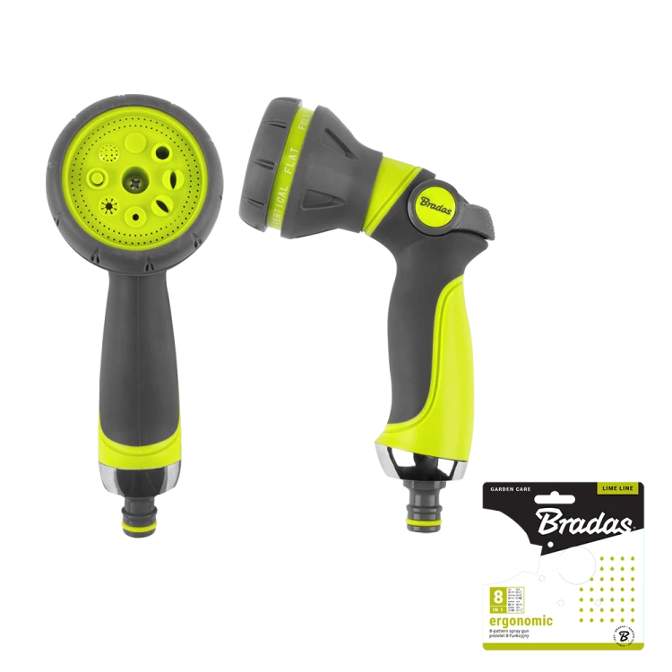 Pistolet 8-funkcyjny ERGONOMIC LIME LINE / karta