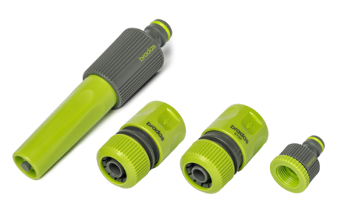 Zestaw armatury z dyszą prostą LIME LINE / woreczek z naklejką 1/2"