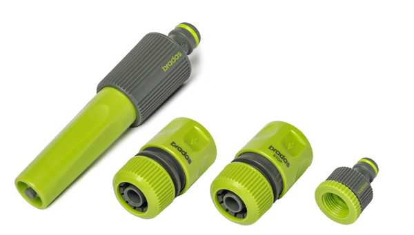Zestaw armatury z dyszą prostą LIME LINE / woreczek z naklejką 1/2"