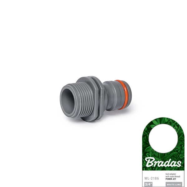 Przyłącze POWER JET - gwint zewnętrzny WHITE LINE / 3/4" / etykieta