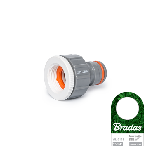 Przyłącze na kran POWER JET z redukcją - gwint wewnętrzny WHITE LINE / 1"-3/4" / etykieta