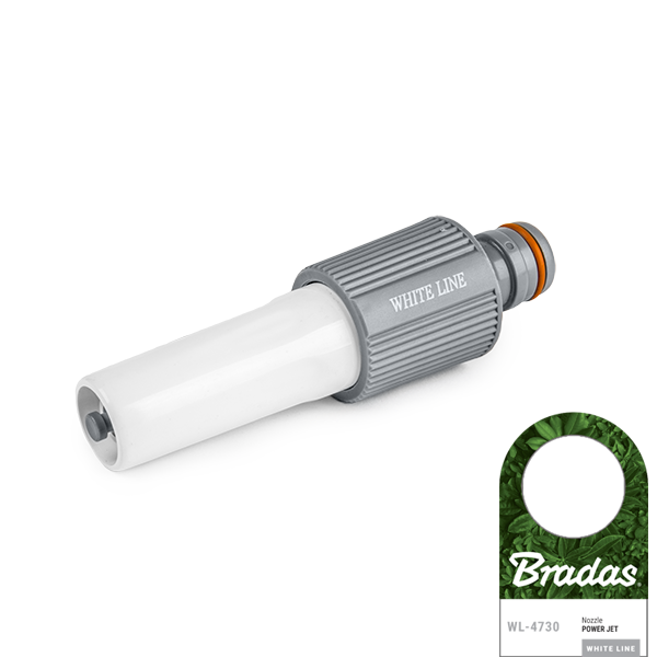Regulowana dysza prosta POWER JET WHITE LINE / etykieta
