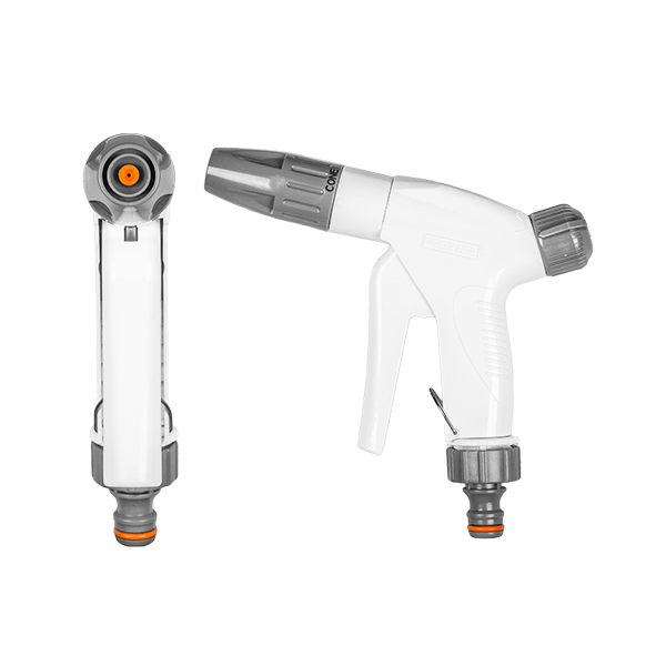 Regulowany pistolet prosty WHITE LINE etykieta