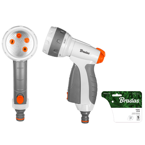 Metalowy pistolet 5-funkcyjny WATER CLICK WHITE LINE / karta