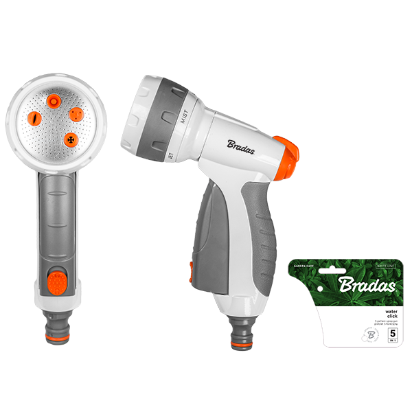 Metalowy pistolet 5-funkcyjny WATER CLICK WHITE LINE / karta