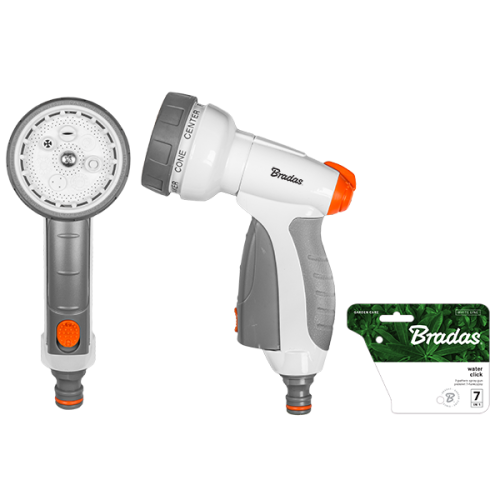 Metalowy pistolet 7-funkcyjny WATER CLICK WHITE LINE / karta