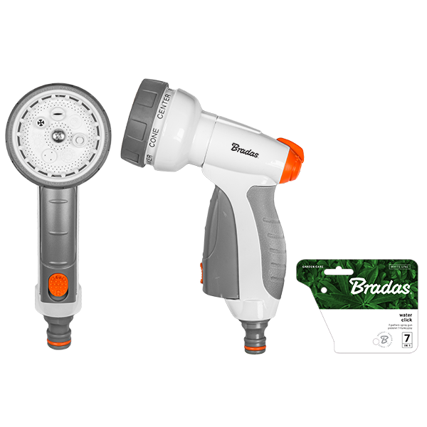 Metalowy pistolet 7-funkcyjny WATER CLICK WHITE LINE / karta