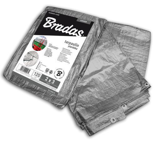 Plandeka 120g kolor srebrny 4 x 5m