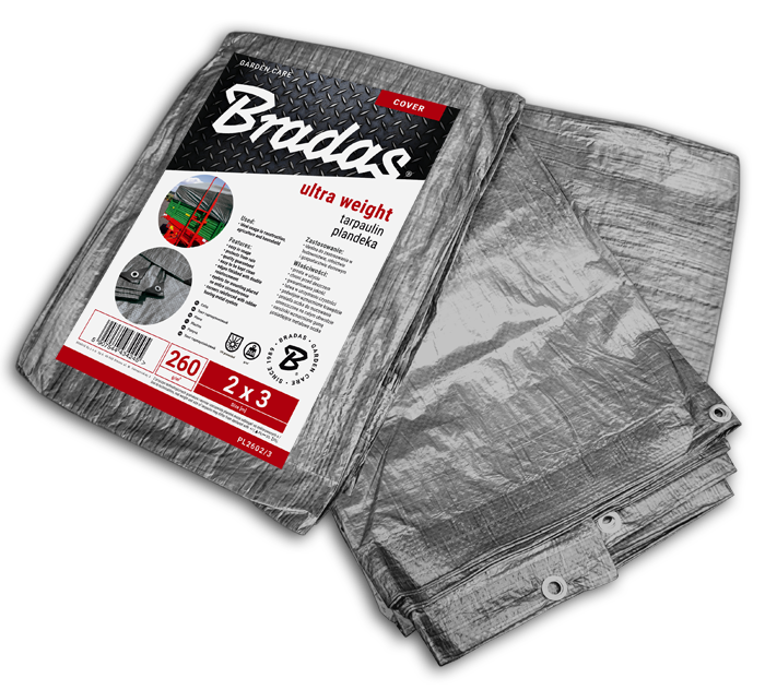 Plandeka ULTRA WEIGHT 260g kolor szary 10 x 12m
