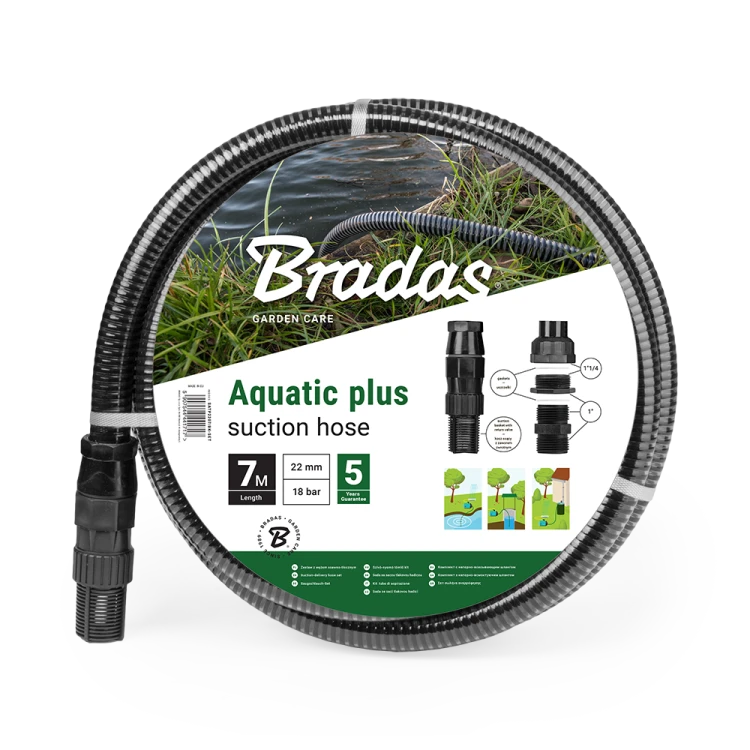 Zestaw ssawno-tłoczny AQUATIC PLUS czarny 7m