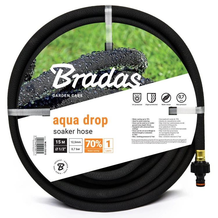 Wąż nawadniający - AQUA-DROP  1/2" - 15m