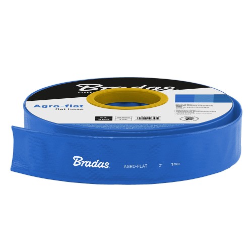 Wąż płaski AGRO-FLAT  2BAR niebieski 4" - 100m