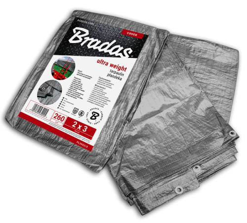 Plandeka ULTRA WEIGHT 260g kolor szary 4 x 6m