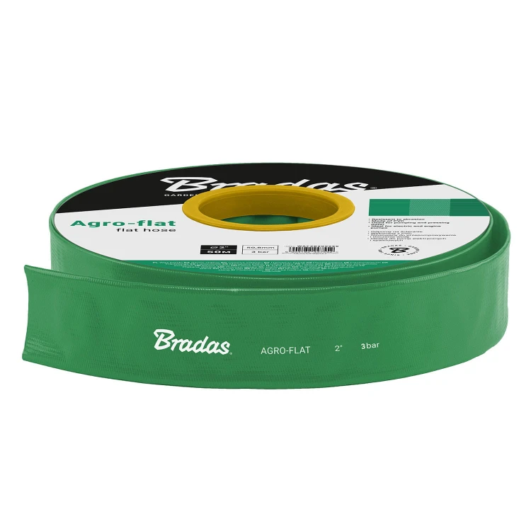 Wąż płaski AGRO-FLAT 3BAR zielony 1 1/4" - 50m